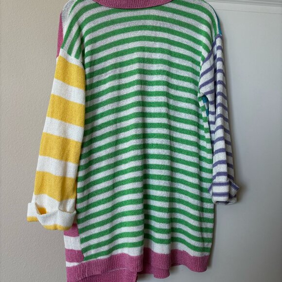 Colorful Sonny Oversized Button Up Cardigan Sweater - S - Picture 2 of 6